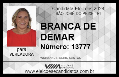 Candidato BRANCA DE DEMAR 2024 - SÃO JOSÉ DO PEIXE - Eleições