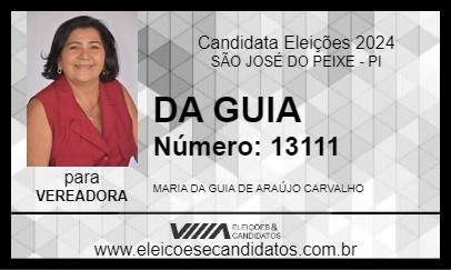 Candidato DA GUIA 2024 - SÃO JOSÉ DO PEIXE - Eleições