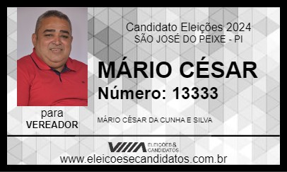 Candidato MÁRIO CÉSAR 2024 - SÃO JOSÉ DO PEIXE - Eleições