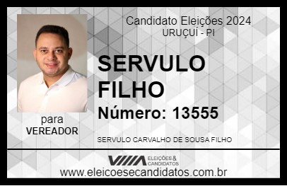 Candidato SERVULO FILHO 2024 - URUÇUÍ - Eleições