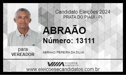 Candidato ABRAÃO 2024 - PRATA DO PIAUÍ - Eleições