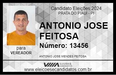 Candidato ANTONIO JOSE FEITOSA 2024 - PRATA DO PIAUÍ - Eleições