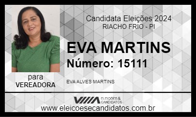 Candidato EVA MARTINS 2024 - RIACHO FRIO - Eleições