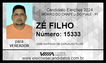 Candidato ZÉ FILHO 2024 - MORRO DO CHAPÉU DO PIAUÍ - Eleições