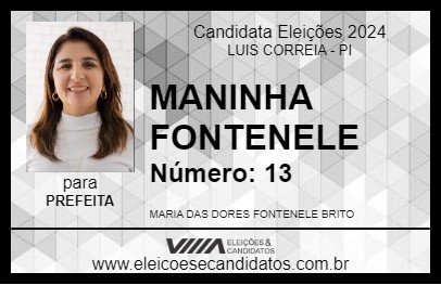 Candidato MANINHA FONTENELE 2024 - LUIS CORREIA - Eleições