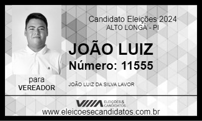 Candidato JOÃO LUIZ 2024 - ALTO LONGÁ - Eleições