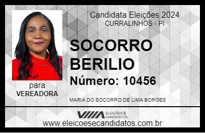 Candidato SOCORRO BERILIO 2024 - CURRALINHOS - Eleições