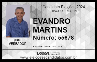 Candidato EVANDRO MARTINS 2024 - RIACHO FRIO - Eleições