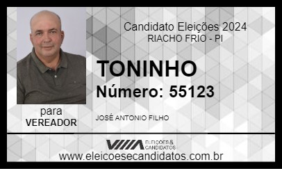 Candidato TONINHO 2024 - RIACHO FRIO - Eleições