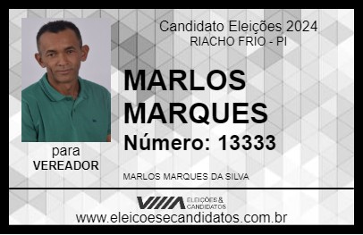 Candidato MARLOS MARQUES 2024 - RIACHO FRIO - Eleições