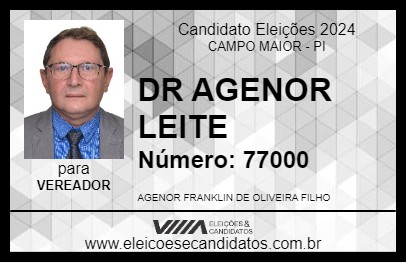 Candidato DR AGENOR LEITE 2024 - CAMPO MAIOR - Eleições