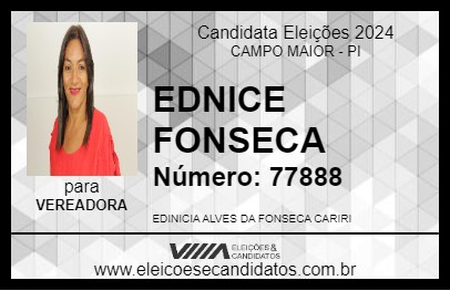 Candidato EDNICE FONSECA 2024 - CAMPO MAIOR - Eleições