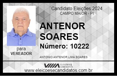 Candidato ANTENOR SOARES 2024 - CAMPO MAIOR - Eleições