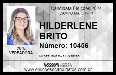 Candidato HILDERLENE BRITO 2024 - CAMPO MAIOR - Eleições