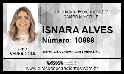 Candidato ISNARA ALVES 2024 - CAMPO MAIOR - Eleições