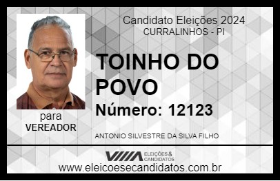 Candidato TOINHO DO POVO 2024 - CURRALINHOS - Eleições