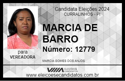 Candidato MARCIA DE BARRO 2024 - CURRALINHOS - Eleições