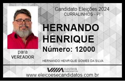 Candidato HERNANDO HENRIQUE 2024 - CURRALINHOS - Eleições