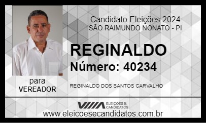 Candidato REGINALDO 2024 - SÃO RAIMUNDO NONATO - Eleições