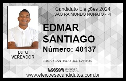 Candidato EDMAR SANTIAGO 2024 - SÃO RAIMUNDO NONATO - Eleições