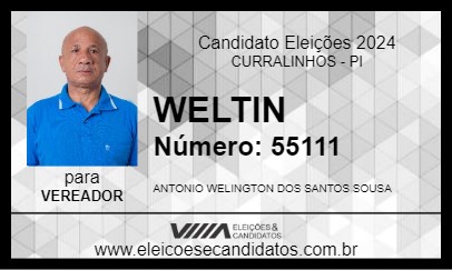 Candidato WELTIN 2024 - CURRALINHOS - Eleições