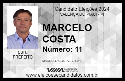 Candidato MARCELO COSTA 2024 - VALENÇA DO PIAUÍ - Eleições