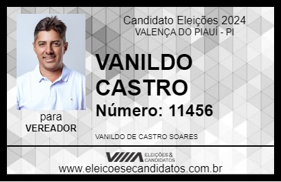 Candidato VANILDO CASTRO 2024 - VALENÇA DO PIAUÍ - Eleições