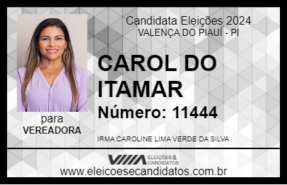 Candidato CAROL DO ITAMAR 2024 - VALENÇA DO PIAUÍ - Eleições