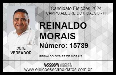 Candidato REINALDO MORAIS 2024 - CAMPO ALEGRE DO FIDALGO - Eleições