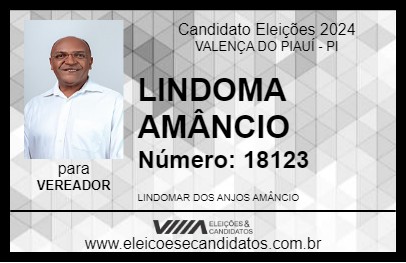 Candidato LINDOMAR AMÂNCIO 2024 - VALENÇA DO PIAUÍ - Eleições