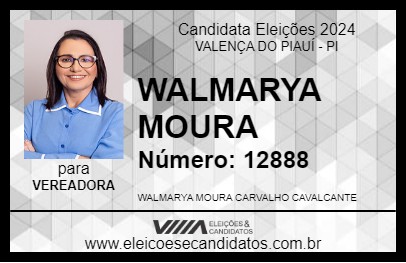 Candidato WALMARYA MOURA 2024 - VALENÇA DO PIAUÍ - Eleições