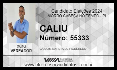 Candidato CALIU 2024 - MORRO CABEÇA NO TEMPO - Eleições