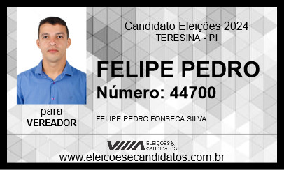 Candidato FELIPE PEDRO 2024 - TERESINA - Eleições