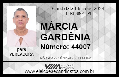 Candidato MÁRCIA GARDÊNIA 2024 - TERESINA - Eleições