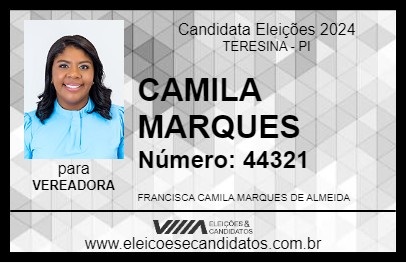 Candidato CAMILA MARQUES 2024 - TERESINA - Eleições