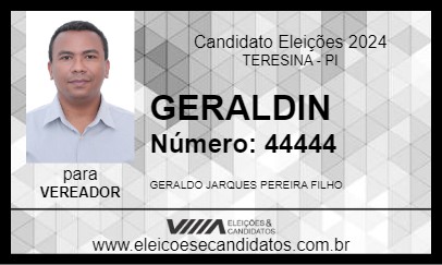 Candidato GERALDIN 2024 - TERESINA - Eleições