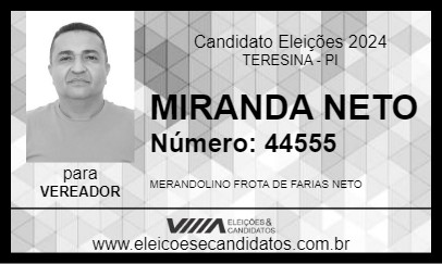 Candidato MIRANDA NETO 2024 - TERESINA - Eleições