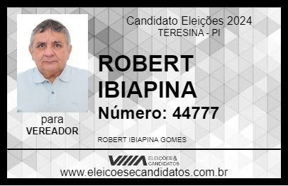 Candidato ROBERT IBIAPINA 2024 - TERESINA - Eleições