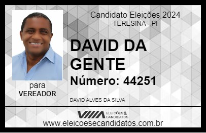 Candidato DAVID DA GENTE 2024 - TERESINA - Eleições