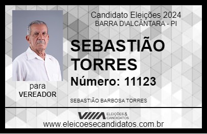 Candidato SEBASTIÃO TORRES 2024 - BARRA D\ALCÂNTARA - Eleições