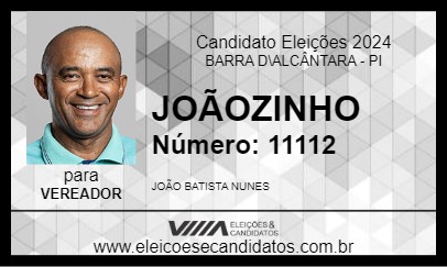 Candidato JOÃOZINHO 2024 - BARRA D\ALCÂNTARA - Eleições