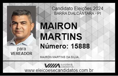 Candidato MAIRON MARTINS 2024 - BARRA D\ALCÂNTARA - Eleições