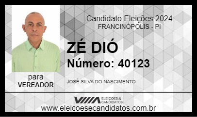 Candidato ZÉ DIÓ 2024 - FRANCINÓPOLIS - Eleições