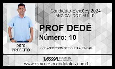 Candidato PROF DEDÉ 2024 - ANGICAL DO PIAUÍ - Eleições