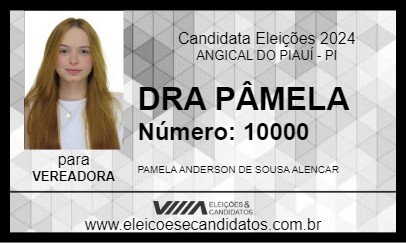 Candidato DRA PÂMELA 2024 - ANGICAL DO PIAUÍ - Eleições