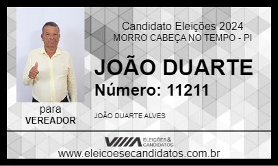 Candidato JOÃO DUARTE 2024 - MORRO CABEÇA NO TEMPO - Eleições