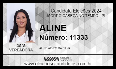 Candidato ALINE 2024 - MORRO CABEÇA NO TEMPO - Eleições