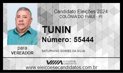 Candidato TUNIN 2024 - COLÔNIA DO PIAUÍ - Eleições