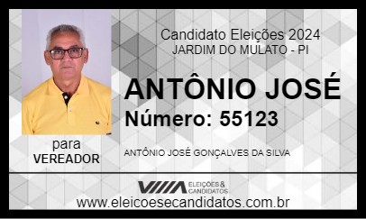 Candidato ANTÔNIO JOSÉ 2024 - JARDIM DO MULATO - Eleições