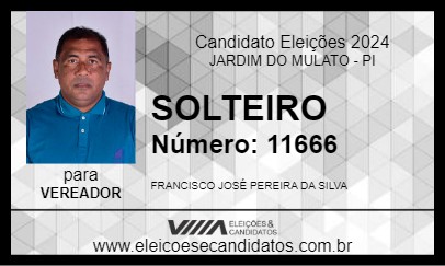 Candidato SOLTEIRO 2024 - JARDIM DO MULATO - Eleições